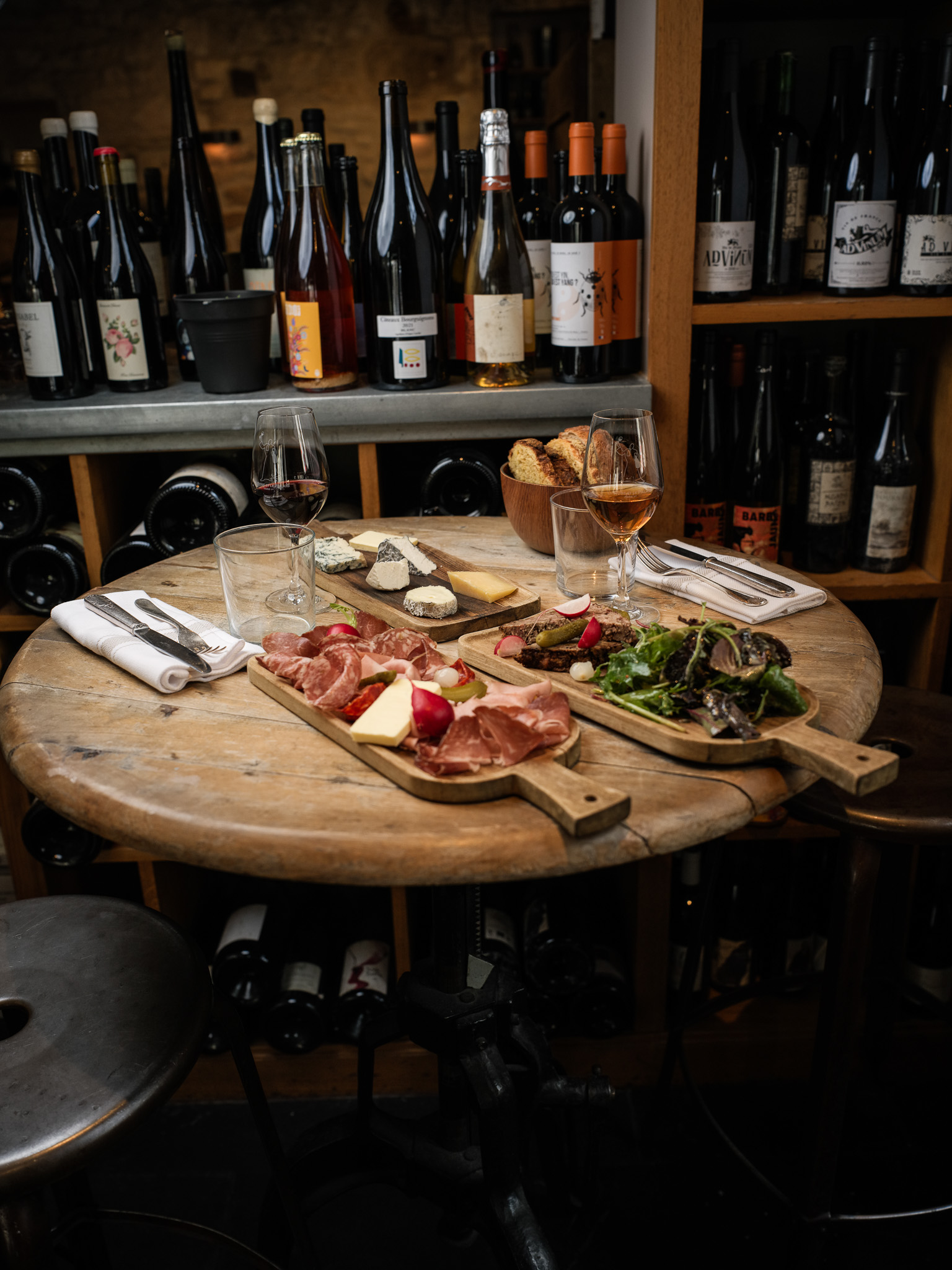Cave à vins d'une maison gastronomique