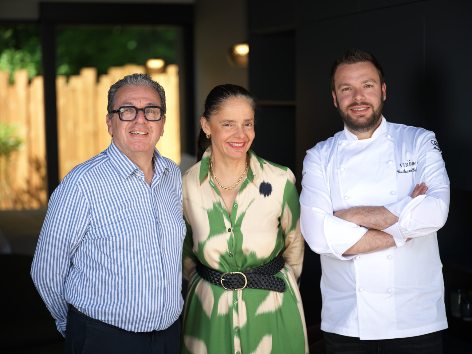 La famille propriétaire du Verbois et le chef Guillaume Guibet